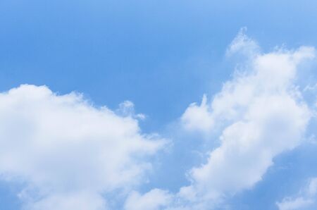 White clouds in the blue sky
