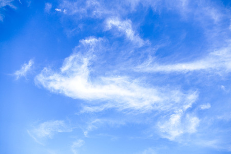 White clouds in the blue skyの写真素材