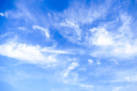 White clouds in the blue skyの写真素材