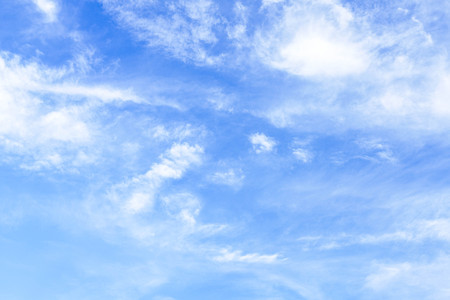 White clouds in the blue skyの写真素材