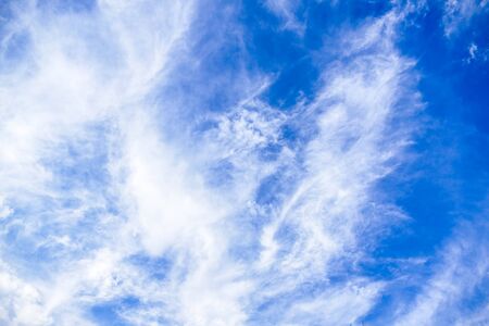 White clouds in the blue skyの写真素材