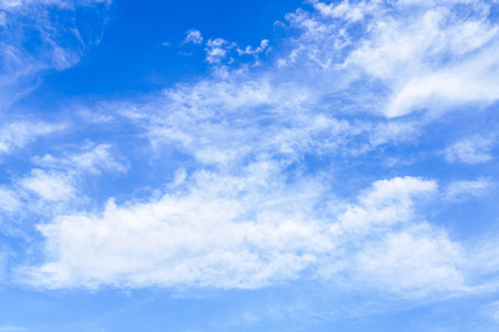 White clouds in the blue skyの写真素材