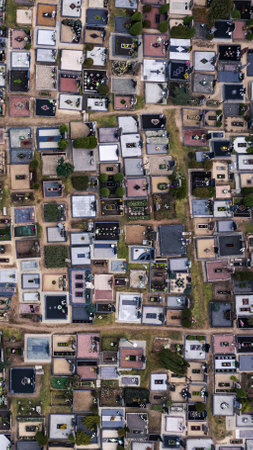 Graveryard tombstones texture from unique aerial perspective