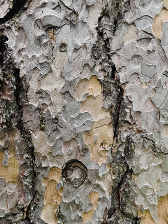 The texture of the bark of an old tree. Close-up.の写真素材