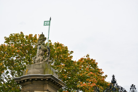 Metal gate entrance to Hollyroodhouse in Edinburgh, Scotlandのeditorial素材