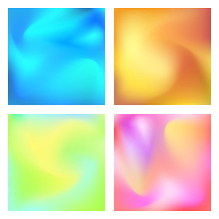Gradient set. Modern abstract background. Colorful fluid cover for poster, banner, flyer and presentation. Trendy soft color.のイラスト素材
