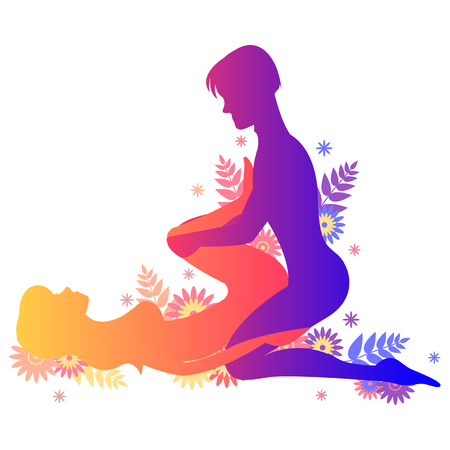 Kama sutra sexual pose Bandoleerのイラスト素材