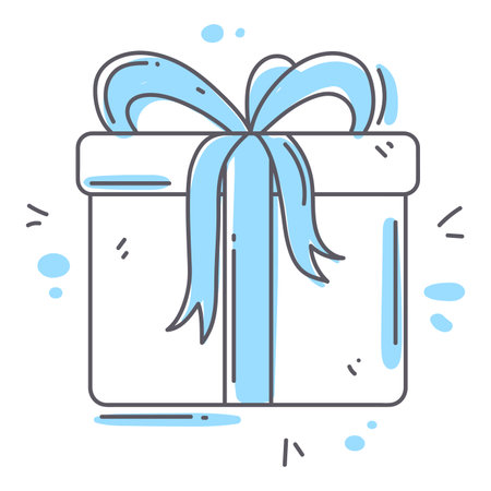 Gift lone icon, present isolated colorのイラスト素材