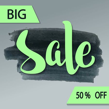 Sale lettering. Vector illustration. Sale banner. 50% off. Big saleのイラスト素材