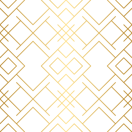 Golden texture. Seamless geometric pattern. Golden background. Vector seamless pattern. Geometric background with rhombus and nodes. Abstract geometric pattern.のイラスト素材
