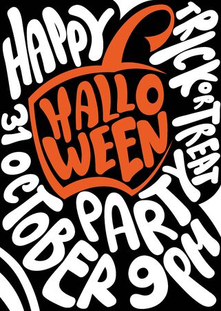 Handwritten poster for Halloween party.のイラスト素材