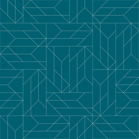 Seamless geometric pattern on green background. Vector seamless pattern. Geometric background with rhombus and nodes. Abstract geometric pattern.のイラスト素材