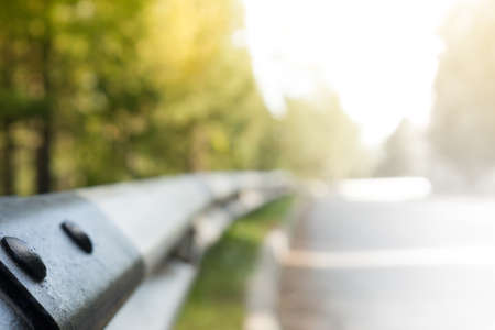 Empty road and fence. Backgroundの写真素材
