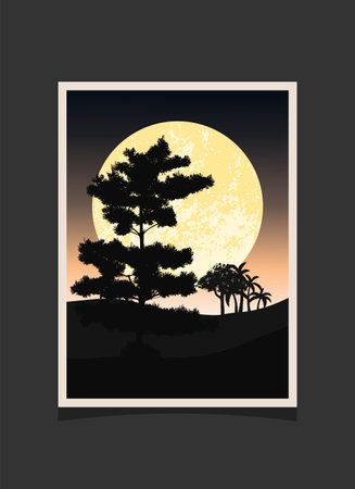 Abstract mountain painting, Abstract background, Premium Vectorのイラスト素材