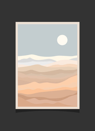 Abstract mountain painting, Abstract background, Premium Vectorのイラスト素材