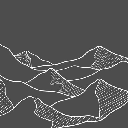 Abstract mountain painting, Abstract background, Premium Vectorのイラスト素材