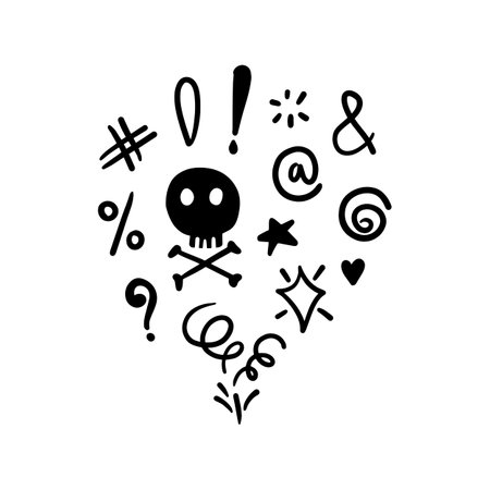 Vector doodle sketch style of oath icon cartoon hand drawn illustration for concept designのイラスト素材