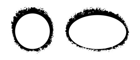 brush style frame on white backgroundのイラスト素材