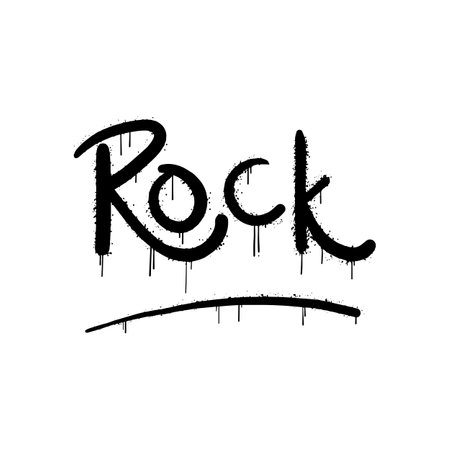 graffiti rock text. Vector illustration.のイラスト素材