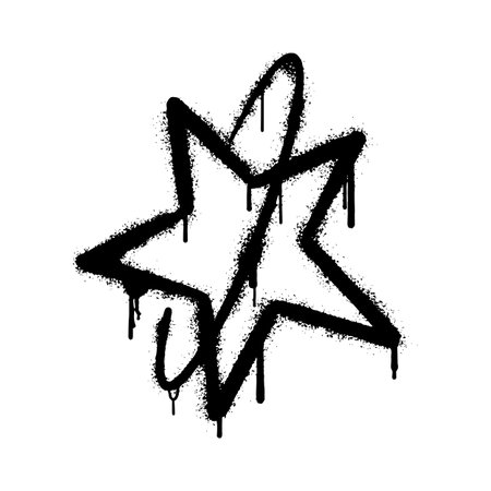 awesome graffiti stars. street art. vector illustration.のイラスト素材