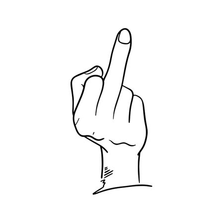 hate symbol with hand, vector illustration.のイラスト素材