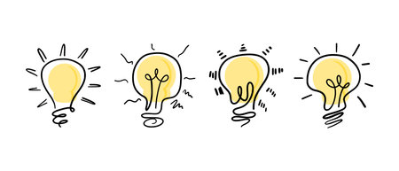 Lamp, idea icon, vector illutrationのイラスト素材