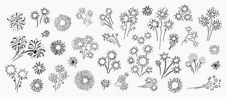 starburst hand drawn, vector illustration.のイラスト素材