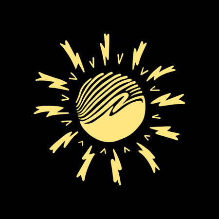 Doodle sun. Design elements. vector illustration.のイラスト素材
