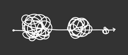 hand drawn of tangle scrawl sketch. Abstract scribble, Vector illustration.のイラスト素材