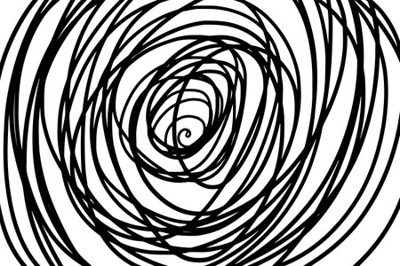 Scribble lines hand drawn seamless pattern.のイラスト素材