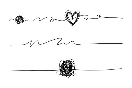 hand drawn of tangle scrawl sketch. Abstract scribble, Vector illustration.のイラスト素材