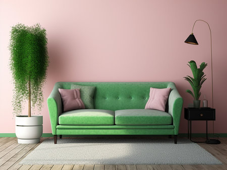 Minimalist interior mockup for reference design purposes for advertisements, posters, banners, etc. AI generatedの素材