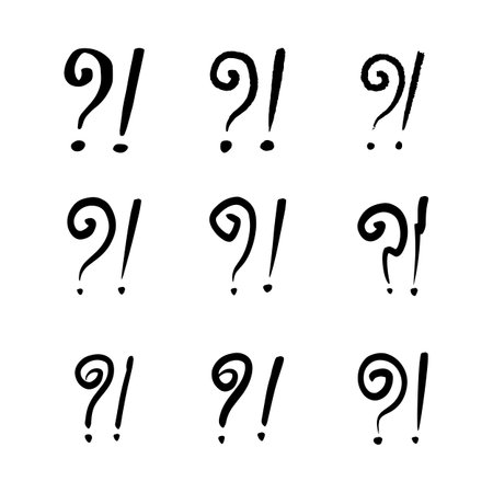 Doodle Question Mark, Sign and Symbol for Design, Presentation or Website elements.のイラスト素材