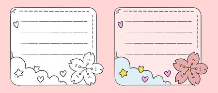 Best journal paper Doodle notes for inspiration hand drawn.のイラスト素材