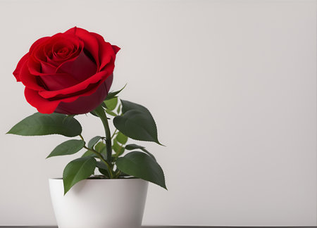 background with red roses. AI generatedの素材