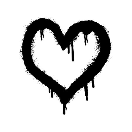 Spray Painted Graffiti love Sprayed isolated on white background.のイラスト素材