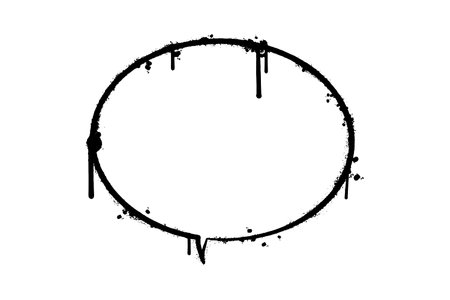 Spray Painted Graffiti Sprayed speech balloon isolated on white background.のイラスト素材