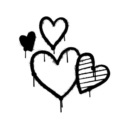 Spray Painted Graffiti love Sprayed isolated on white background.のイラスト素材