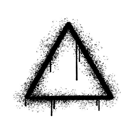 Graffiti Spray triangle on a white background.のイラスト素材