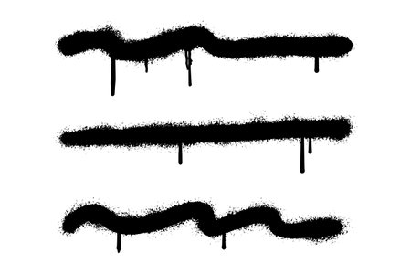 Spray Graffiti Underline Sprayed isolated on white background.のイラスト素材