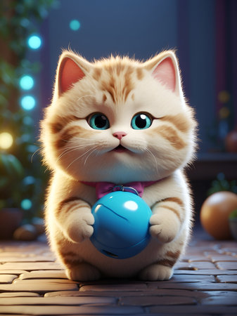 Cute kittens created by AIの素材