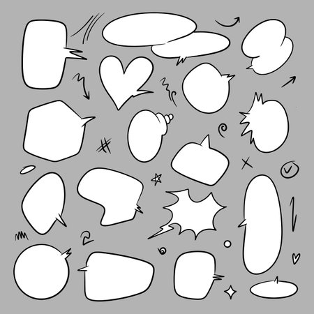 Comic bubbles for design purposesのイラスト素材