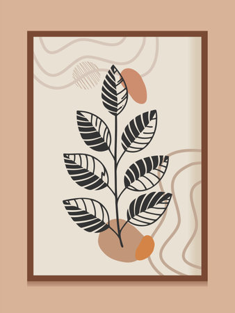 Modern boho abstract trendy background design.のイラスト素材