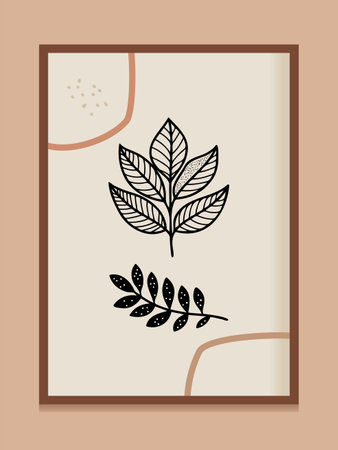 Modern boho abstract trendy background design.のイラスト素材