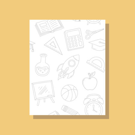 School Supplies Illustration for Educational Materialのイラスト素材