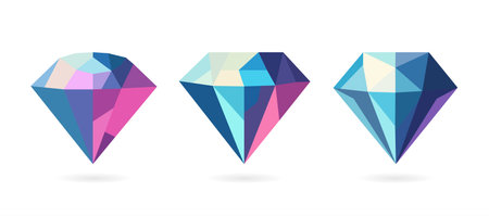 Colorful geometric diamonds created with vibrant shadesのイラスト素材