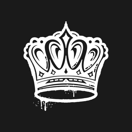 Graffiti Style Royal Crown Vector Illustration with Urban Grunge and Street Artのイラスト素材