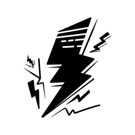 Hand drawn vector doodle electric lightning symbol sketch. thunder, vector illustrationのイラスト素材