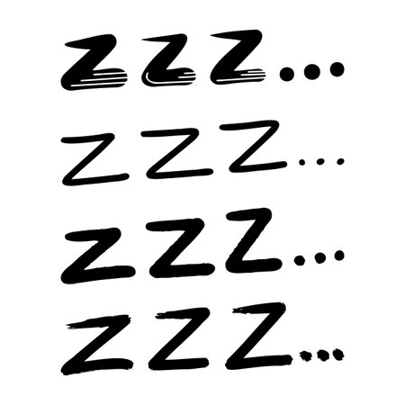 Hand drawn zzz symbol for sleeping, doodle illustration vectorのイラスト素材