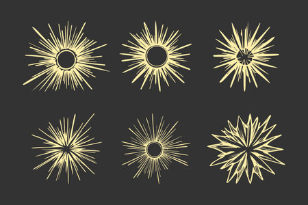 Hand drawn doodle sun. Design element. vector illustration.のイラスト素材